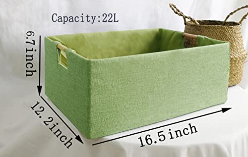 Image of Storage Bin for Shelves Rectangle Closet Baskets Foldable Box with Handles, Gray Storage Bins, Storage Boxes for Home Office Car Dormroom