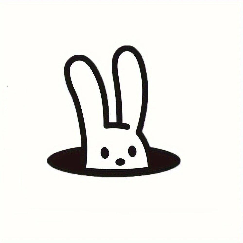 Car Sticker Probe Rabbit Personality Creative Car Sticker Computer Case Body Scratch Occlusion Decorative Sti