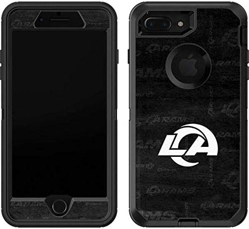 Skinit Decal Skin Compatible with OtterBox Defender iPhone 7 Plus - Officially Licensed NFL Los Angeles Rams Black & White Design