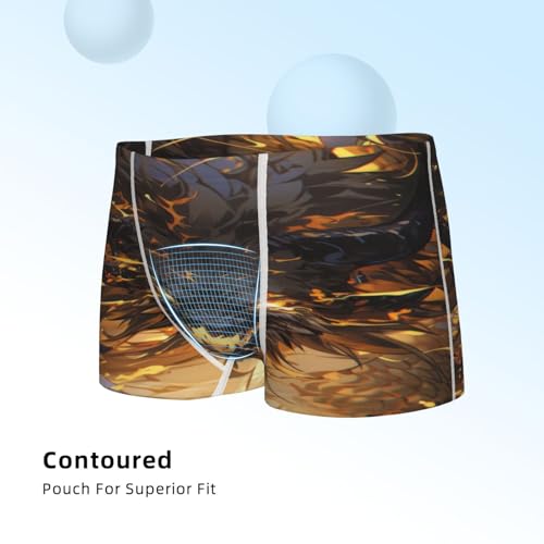 Boys' Cotton Boxer Brief Soft Underwear-Cool Black Gold Dragon4