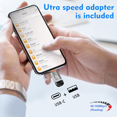 EASTBULL 4GB Small Flash Drives 5 Pack USB2.0 Mini USB Drive with a USB-C Adapter, FAT32 Mini Thumb Drive 4 GB 5 Pack for Data Storage (Black, 1 Adapter, Lanyards) by EASTBULL - Image 5