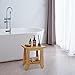 TEAKAURA Teak Shower Bench Stool, 14'' Compact Waterproof Wooden Sauna Bath Bench with Storage Shelf, Non-Slip Solid Teak Shower Seat Chair for Small Bathrooms Inside Shower and Outdoor Use