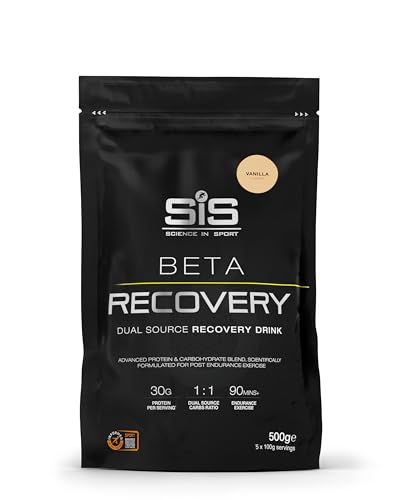 Science in Sport BETA Recovery Pulver 500 g Vanille - Regenerations Sportgetränke Pulver mit Kohlenhydraten und Proteinen im 2:1 Verhältnis, Getränkepulver zur Trainingsunterstützung