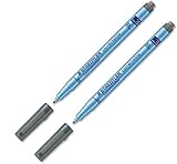 Ausführung: wasserlöslich Staedtler® Folienstift Lumocolor correct F (Schwarz, 2 Stück)