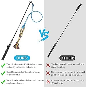 DIBBATU Flirt Pole for Canines Interactive Canine Toys for Giant Medium Small Canines Chase and Tug of Struggle, Canine Teaser Wand with Lure Chewing Toy for Canine Out of doors Train & Coaching DIBBATU Flirt Pole for Canines Interactive Canine Toys for Giant Medium Small Canines Chase and Tug of Struggle, Canine Teaser Wand with Lure Chewing Toy for Canine Out of doors Train & Coaching
