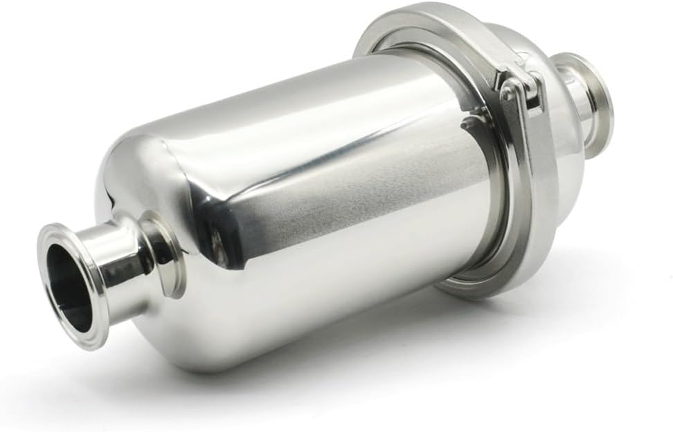 Short Inline Filter Suitable 51mm Ferrule OD 64, for Pipeline Tri Clamp SUS 304 Stainless Steel Machinery Manufacturers Parts(100 Mesh)