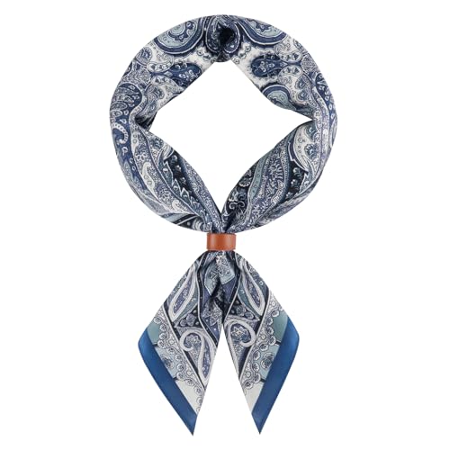 Image of 27.5 Inches Square Silk Feeling Neck Scarf for Men Necktie Silk Bandanas Pocket Square Cowboy Scarves