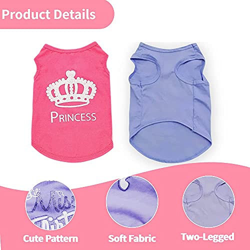 Dog Shirt For Small Dogs Pet Clothes For Medium Dogs Soft Puppy Tshirt Comfortable Doggie Sweatshirt Vest Breathable Cat Outfit Apparel For Chihuahua Yorkie Clothing 2 Pack (Small) #TOP3