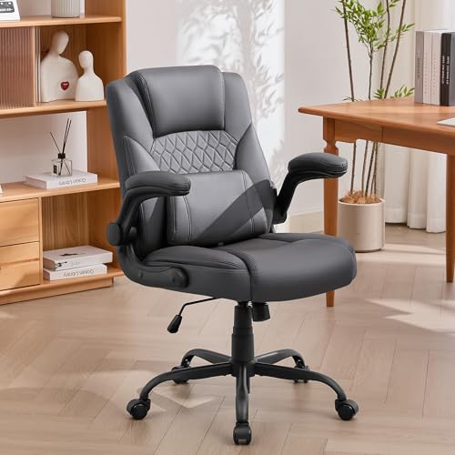 EGSEAT Home Leather Office Chair with Lumbar Support, 5