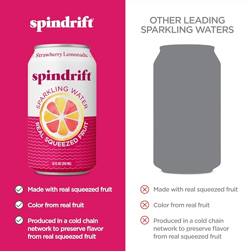 Image of Spindrift Strawberry Lemonade Can 12 Ounce (Pack of 24)