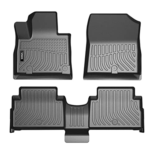 Viwik Floor Mats For 2021-2023 Santa Fe (Only Hybrid), Car Mats All Weather Protection Custom Floor Liners Full Set Include 1St And 2Nd Row Front & Rear Black Car Liners #TOP8