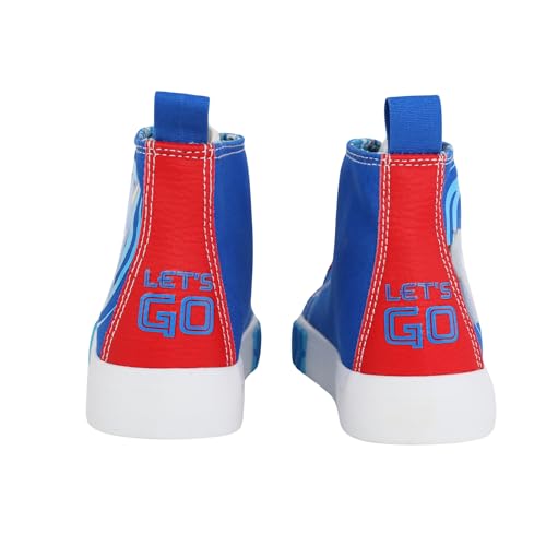 Sonic The Hedgehog Tênis de corrida para meninos tamanhos 11-4, Azul, 12 Big Kid