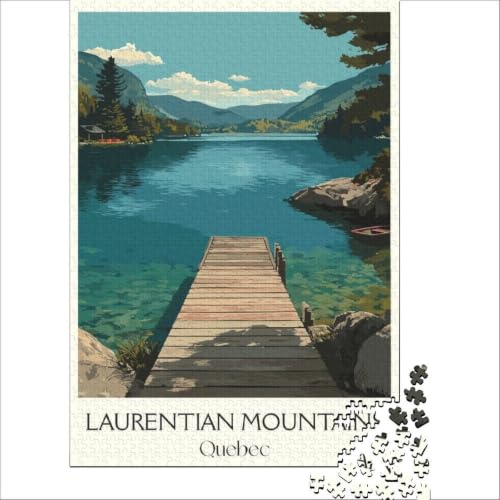 Rompecabezas de 1000 piezas contra el estrés: puzzle artístico de Quebec de 38x52cm 2