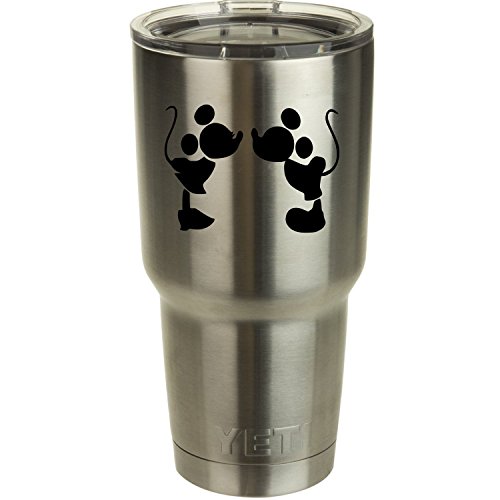 Mickey and Minnie Decals for Yeti Tumblers (we don't sell tumblers) Decal Kissing Walt Disney Disney World Decal Ozark Trail Tumber Black or White Decals 3 Mickey and Minnie Decals for Yeti Tumblers (we don't sell tumblers) Decal Kissing Walt Disney Disney World Decal Ozark Trail Tumber Black or White Decals 3