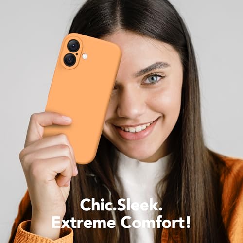 Image of Magnetic for iPhone 17 Case, Compatible with MagSafe, [Full Camera Protection][Screen Protector] Silicone Shockproof Protective Phone Case for iPhone 17 6.3 inch, Cantaloupe