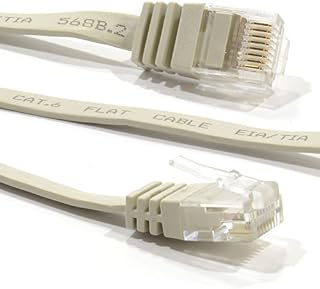 Płaski kabel sieciowy Ethernet CAT6 Ethernet LAN kabel krosowy przewód stratny profil Gigabit RJ45 5 m czarny [5 metrów/5 m]