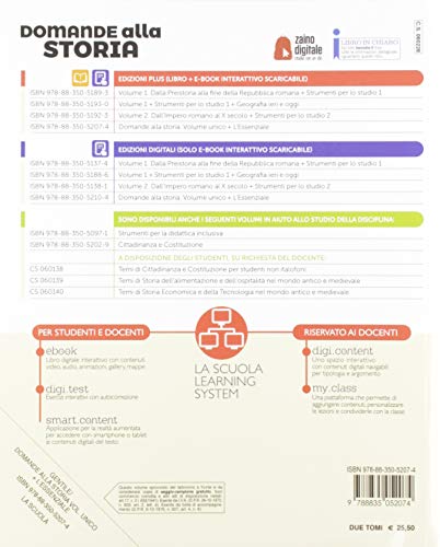 Domande alla storia. Corso di storia, cittadinanza...