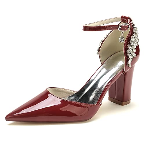 Chaussure de mariée femme mariage sandales talons carrés escarpin bout fermé