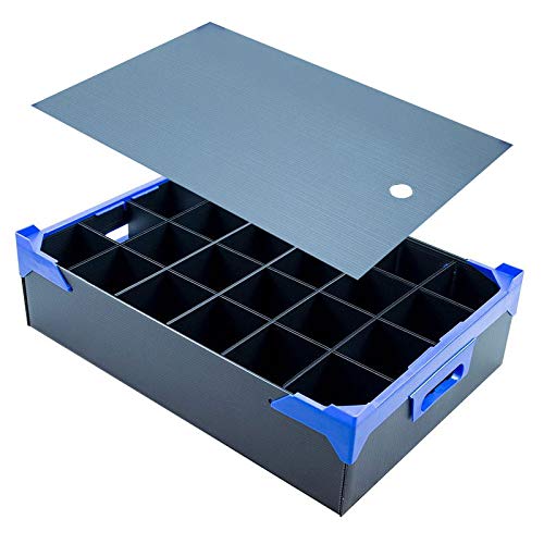 Wine Glass Storage Box - 160mm High (24 Cells + Lid/Cover)