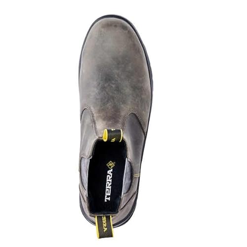 Terra Men's Murphy 6" Soft Toe Pull-On Work Boot Industrial, Grey, 9.5 #TOP4