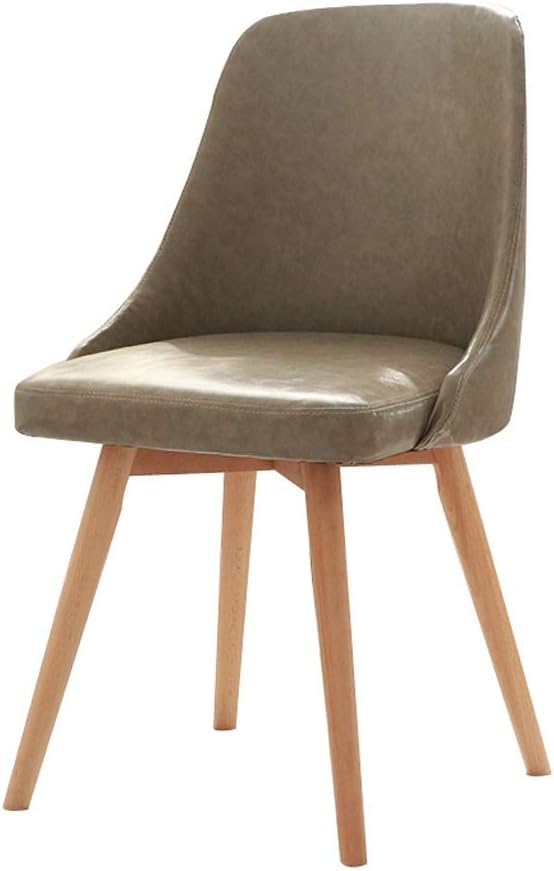 Chaises de salle à manger en cuir synthétique kaki pour coin cuisine et comptoir de restaurant