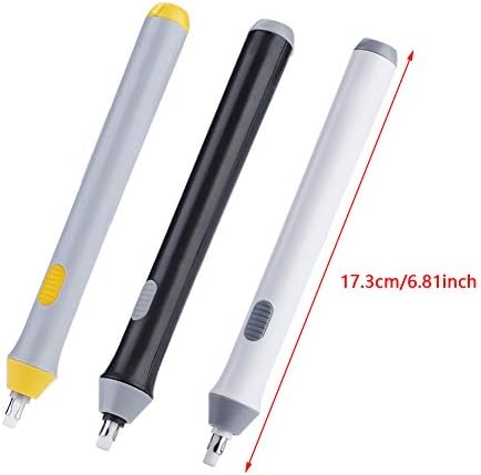Miniatura 6 de Borradores eléctricos, borrador que funciona con pilas, bolígrafo de plástico portátil automático, borrador eléctrico con 22 recambios adicionales