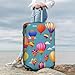 QSMBNET Travel Luggage Cover Hot Air Colorful Balloons Spandex Suitcase Protector Washable Baggage Covers Fashion Elastic Scratch-Resistant Luggage Cover Protector Fits 18-32 Inch Luggage