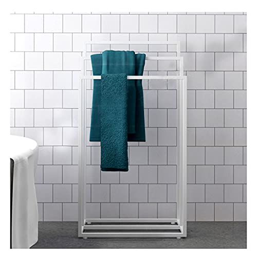 Toallero de pie sin taladro para baño con base estable que evita el óxido 2