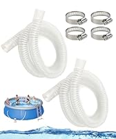 Cartlant 2 Stück Poolschlauch 32mm mit 4 Schlauchschellen, 150cm Flexibel Ersatzschlauch Pool Schlauch PVC Schwimmbadschlauch Poolschläuche Poolpumpenschlauch für Poolpumpe Filterpumpe Schwimmbad