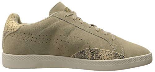 PUMA Women's Match LO S Snake WN's Tennis Shoe, Chinchilla/Gold, 10 M US