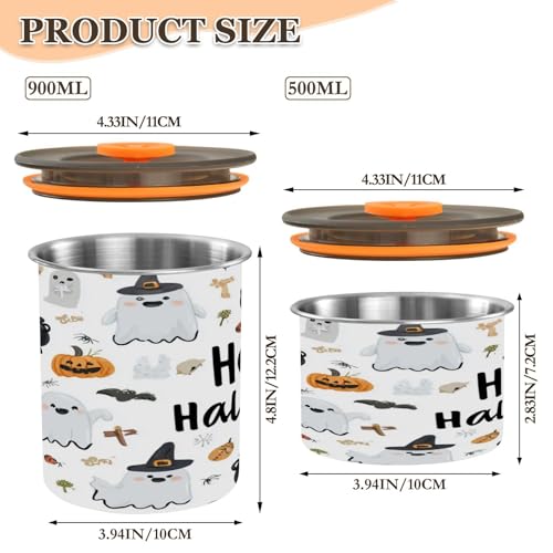 Envase para café acero inoxidable 500 ml diseño fantasma miniatura 2