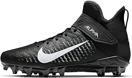 Nike Alpha Menace Pro 2 D - Tacchetti da calcio, da uomo, colore: Nero/Bianco, 7M US, Nero/Bianco-Cool Grigio-Antracite, 50.5 EU