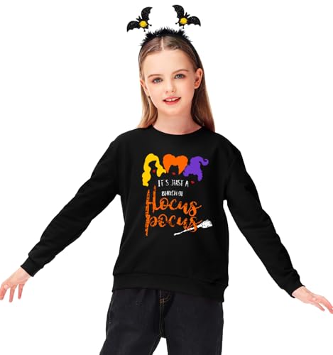Image of Remimi Kids Halloween Sweatshirt Long Sleeve Thanksgiving Tops 3-14 Years