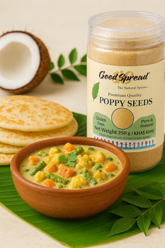 Image of GoodSpread Natural Poppy Seeds 250 gm - Grade A Khas Khas for Health & Wellness | 100% Organic & Nutrient-Rich