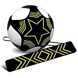 Haokelai Fußball Kick Trainer, Fußball Trainer, Solo Fußball Training, Verstellbarer Taillengürtel Fußballtraining, Geeignet für Kinder und Erwachsene, Aid Control Fähigkeiten Verstellbar