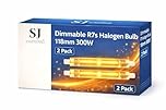 Dimmable R7s Halogen Bulb 118mm 300W – J-Type Linear Double Ended Light Bulb 230V 4480LM, Warm White 2800K, R7s 118mm Floodlight Replacement for Security, Work, Landscape Lighting (Pack of 2)