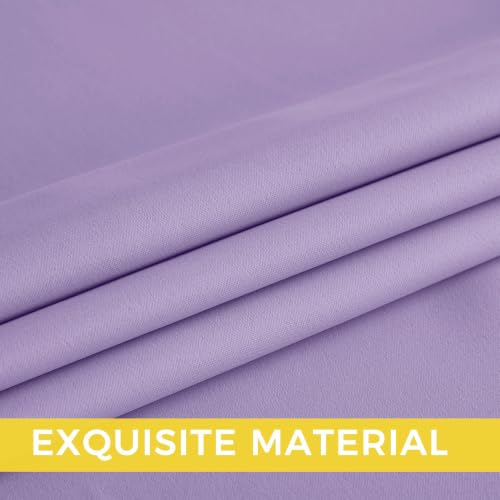 Image of NICETOWN Lavender Purple 54 Inches Long 2 Panels for Girls Room, Bedroom, Nursery Thermal Insulated Blackout Drapes Solid Grommet Noise Reducing Window Curtains, W40