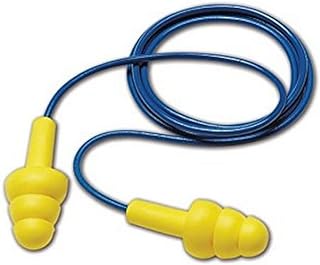 10080529400038 3M 340-4004 Ultra Fit Reusable Corded Earplugs, OSFA, Blue, One Size Fits All (Pack of 100)