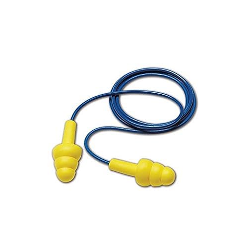 3M 10080529400038 3M 340-4004 Ultra Fit Tapones para los oídos reutilizables con cable, OSFA, azul, talla única (paquete de 100)
