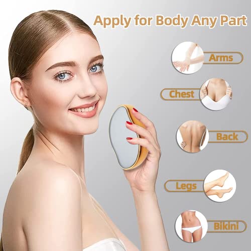 Crystal Hair Eraser Removal, Epilator Device With Nano-Crystalline Technology, Painless Body, Arm And Leg Hair Remover For Women, Men #TOP2