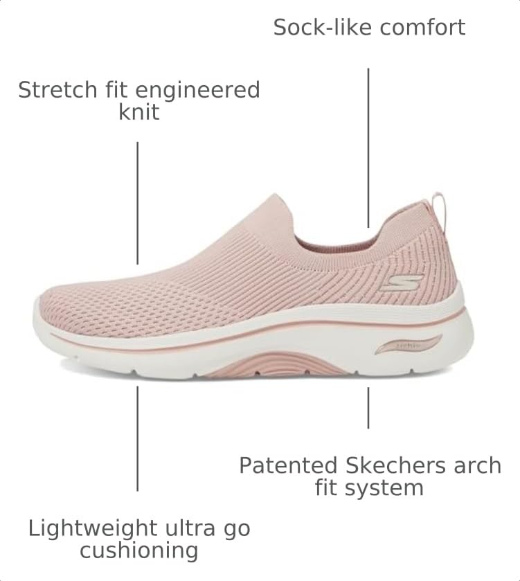 Image of Skechers Women's Go Walk Arch Fit 2.0 - Paityn | Arch Fit Removable Insole, Ultra Go Cushioning, Stretch Fit Upper, APMA Seal of Acceptance, Machine Washable, Vegan