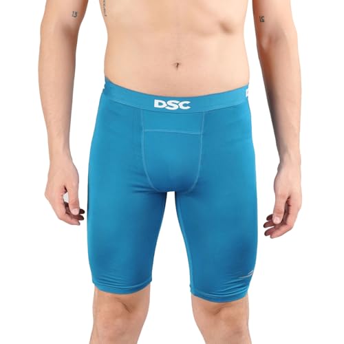 Image of DSC Men's Compression Shorts, Half Tight Athletic Underlayer for Workout, Gym, Sports & Cycling - Breathable Muscle Support