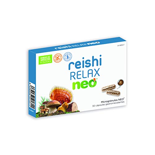 Reishi Neo | Relax Complemento Alimenticio Que Ayuda A La Relajación 30 Cápsulas | Hongos De Agricultura Ecológica | Apto Para Vegetarianos Sin Gluten Ni Derivados Lácteos | Tomar 1 O 2 Al Día