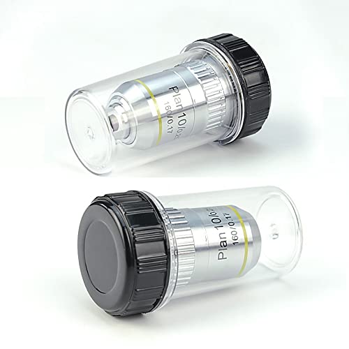 Objectif 10x plan pour microscope biologique achromatique avec bague