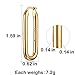FRUMOS 18K Gold Plated Chunky Hoop Earrings for Women Fashion Thick Gold Hoops Earrings Set Jewelry for Birthday Christmas Gifts（ Thick oval hoop）