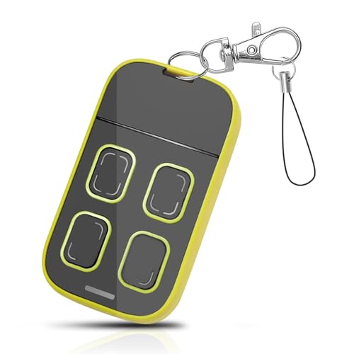 ONGNIUU Mando a Distancia Garaje,Portal de 280-868 MHz 4 en 1 Rolling Código Universal Multifrecuencia para Puertas de Garaje, Puertas Eléctricas, Puertas Correderas-Amarillo
