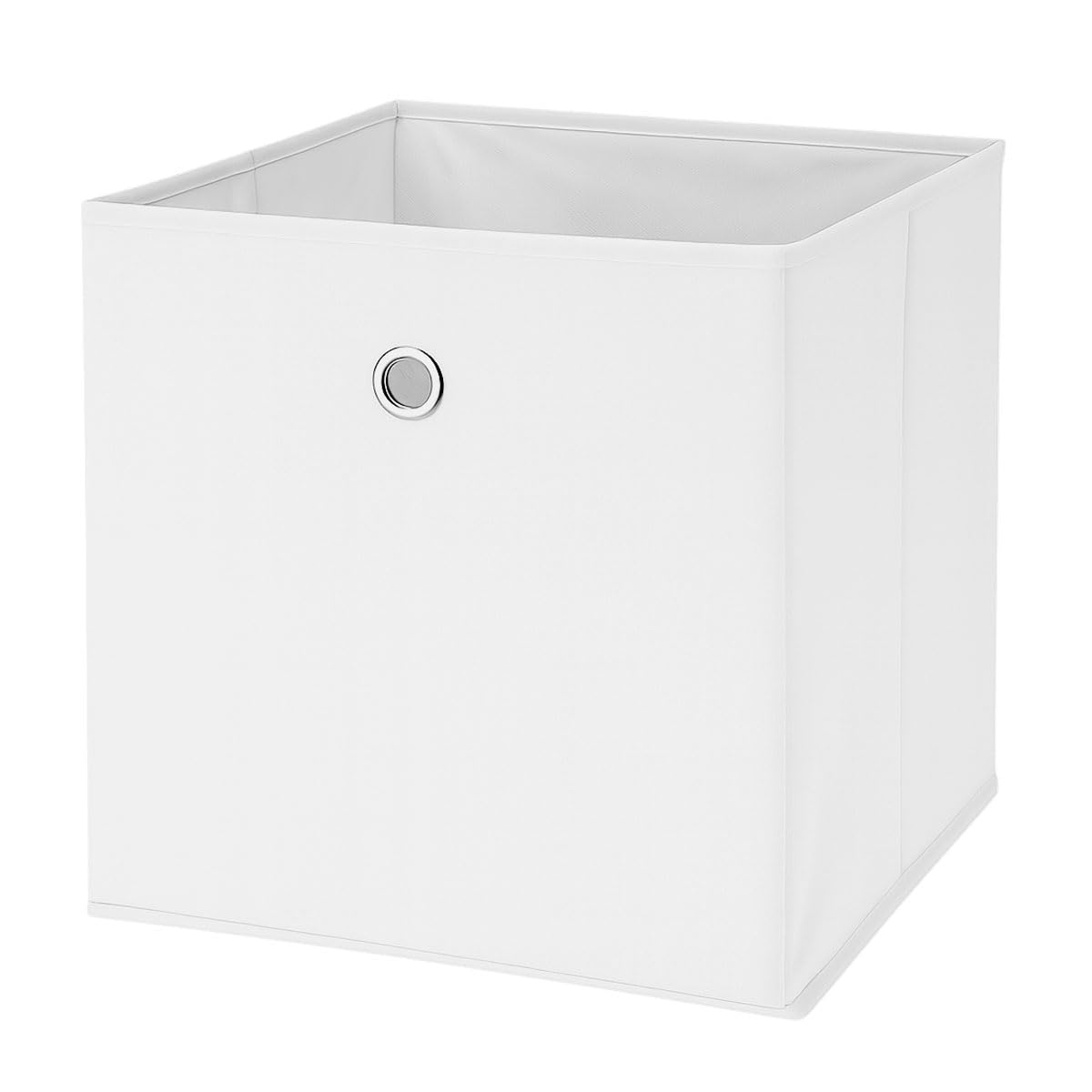 Murago 12er Set Faltbox ca. 30x30x30 cm - Weiß - Würfel Aufbewahrungsbox faltbar Aufbewahrungskörbe Deko Korb Boxen Wohnzimmer Stoff für Kleidung Büro Regalkorb Klappbox Schlafzimmer Körbe
