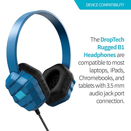 image for GumDrop Droptech B1 Over-Ear Headphones with Chew-Proof Cord, 3.5mm Au