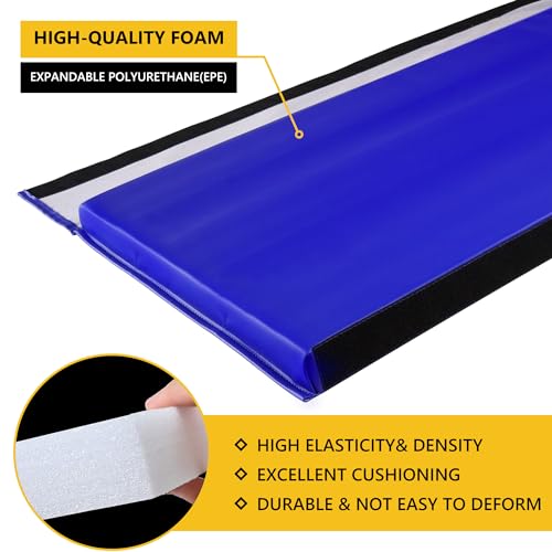 Image of 72 inch Tall Basketball Pole Pads, All-Weather Square Basketball Pole Padding Outdoor, 2 inch Thick Heavy Duty Wrap-Around Protective Pads for Fixed Height & Adjustable Basketball Hoop Poles