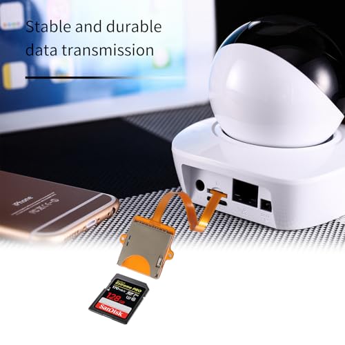 Micro SD Card to SD Card Extension Cable 3D Printer Adapter Cable FPC Material Memory Card Male and Female Adapters with Screw Holes Designed for Memory Cards Size External Conversion 3.9 in./15cm - Thumbnail 7